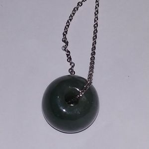 Pendentif Cœur En Jade Vert Naturel & Argent 925 - Porte-Bonheur Élégant